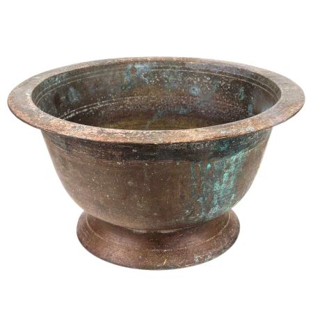 Old Brass Flower Pot For Outdoor And Indoor Decoration